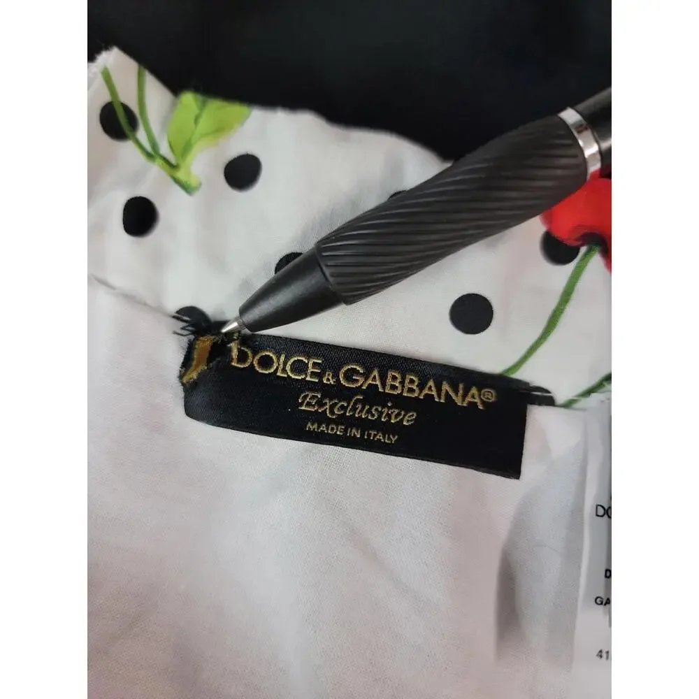 Dolce & Gabbana Polka-Dot Cherries Collegiate Tiered Size 9/10 Ladies Skirt #11 - Picture 5 of 16